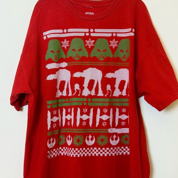 Star Wars Boba Fett Mandalorian Ugly Christmas Sweater T-Shirt - Picture 3 of 7